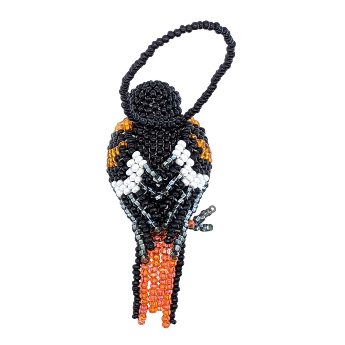 Baltimore Oriole Beaded Bird Ornament - A Thread of Hope Guatemalan Fair Trade
