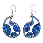 Blues Fiesta Paisley Beaded Earrings - A Thread of Hope Guatemalan Fair Trade