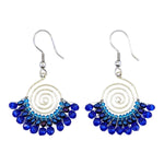 Blues Lucia Beaded Earrings - A Thread of Hope Guatemalan Fair Trade
