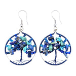 Blues Tree of Life Beaded Earrings - A Thread of Hope Guatemalan Fair Trade