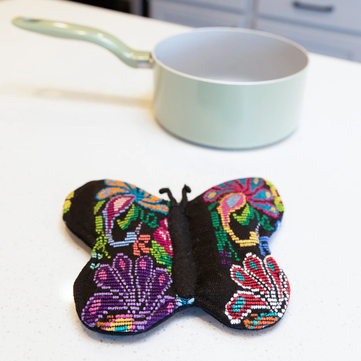 Brocade Butterfly Pot Holder - A Thread of Hope Guatemalan Fair Trade