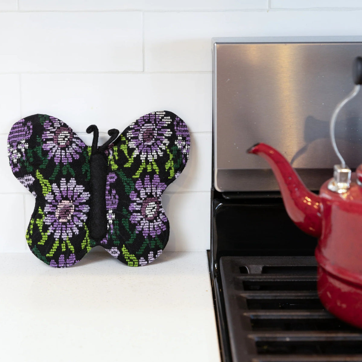 Brocade Butterfly Pot Holder - A Thread of Hope Guatemalan Fair Trade