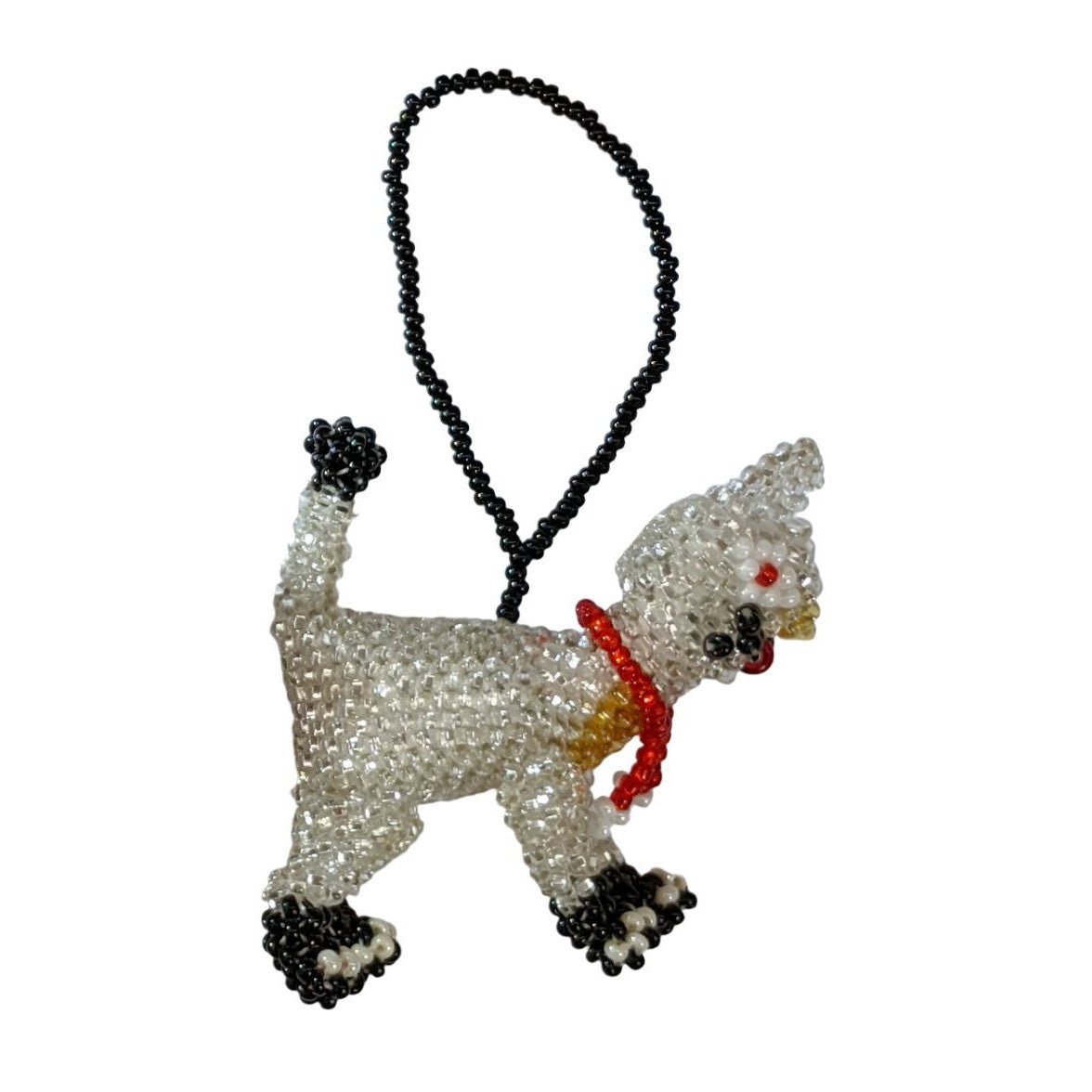 Cat Beaded Christmas Ornament - A Thread of Hope Guatemalan Fair Trade