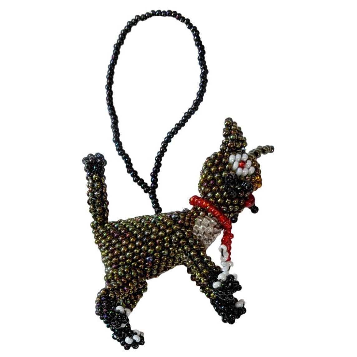Cat Beaded Christmas Ornament - A Thread of Hope Guatemalan Fair Trade
