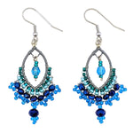 Celestial Blues and Teal Catarina Beaded Earrings - A Thread of Hope Guatemalan Fair Trade