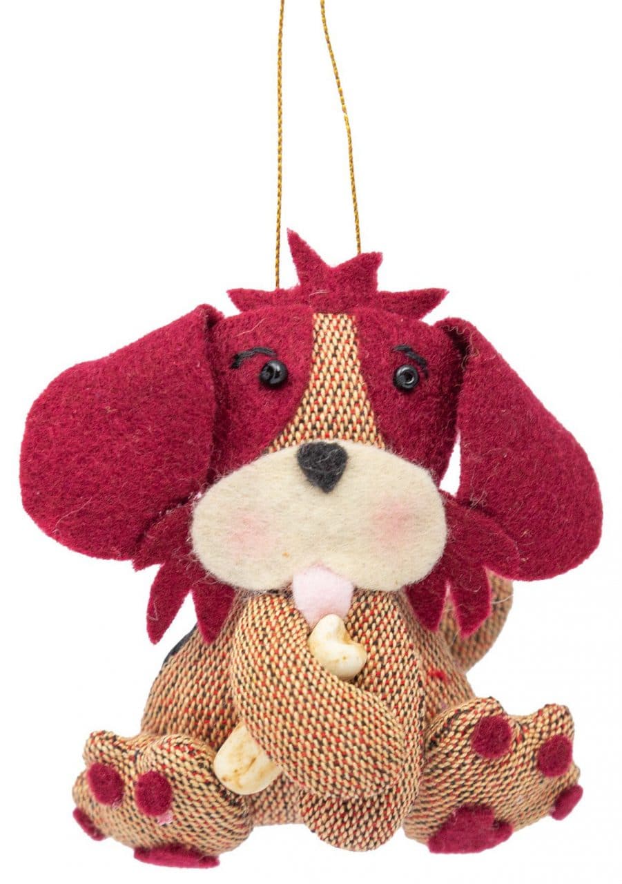 Dog with Bone Ornament - A Thread of Hope Guatemalan Fair Trade