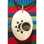 Eclipse - Sun and Moon Coco Spirit Hand - Carved Coconut Shell Necklace - A Thread of Hope Guatemalan Fair Trade