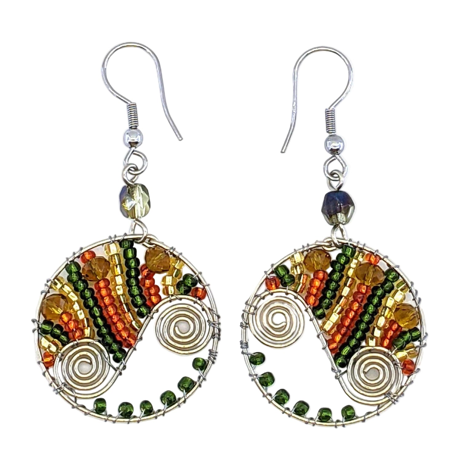 Fiesta Aurora Beaded Earrings - A Thread of Hope Guatemalan Fair Trade