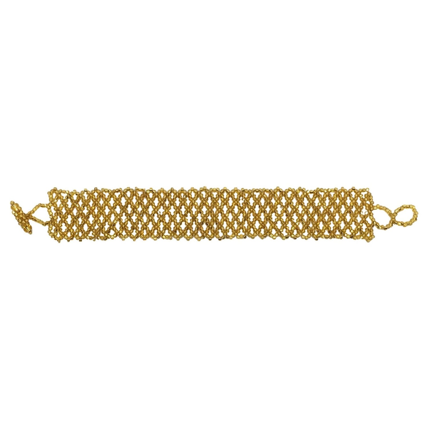 Gold Laura Beaded Bracelet - A Thread of Hope Guatemalan Fair Trade