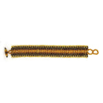 Golds and Peacock Brown Lola Beaded Bracelet - A Thread of Hope Guatemalan Fair Trade