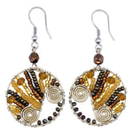 Golds Aurora Beaded Earrings - A Thread of Hope Guatemalan Fair Trade