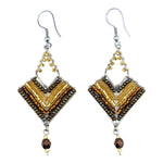 Golds Chevron Earrings - A Thread of Hope Guatemalan Fair Trade