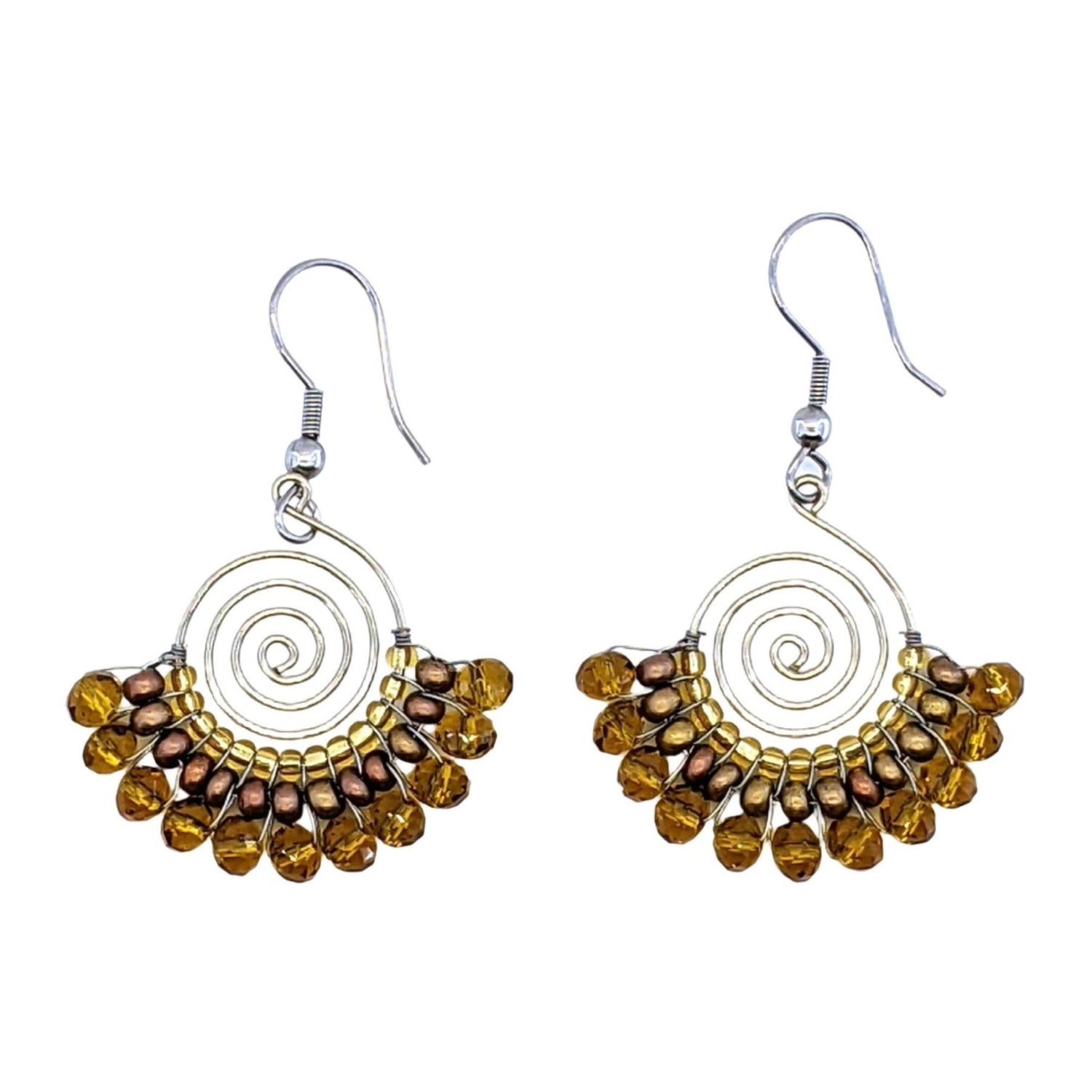 Golds Lucia Beaded Earrings - A Thread of Hope Guatemalan Fair Trade