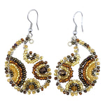 Golds Paisley Beaded Earrings - A Thread of Hope Guatemalan Fair Trade
