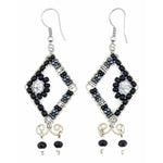 Gray, Black and White Serena Beaded Earrings - A Thread of Hope Guatemalan Fair Trade