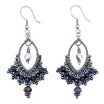 Grays and Black Catarina Beaded Earrings - A Thread of Hope Guatemalan Fair Trade