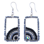Grays, Black, and White Julieta Beaded Earrings - A Thread of Hope Guatemalan Fair Trade