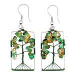 Green and Gold Stella Beaded Earrings - A Thread of Hope Guatemalan Fair Trade