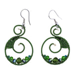 Greens Celestina Beaded Earrings - A Thread of Hope Guatemalan Fair Trade
