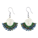 Greens Lucia Beaded Earrings - A Thread of Hope Guatemalan Fair Trade