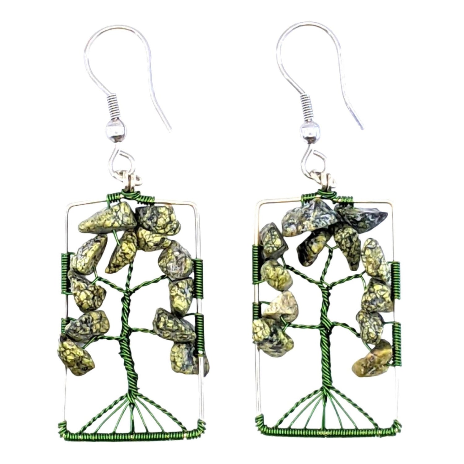 Greens Stella Beaded Earrings - A Thread of Hope Guatemalan Fair Trade