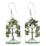 Greens Stella Beaded Earrings - A Thread of Hope Guatemalan Fair Trade