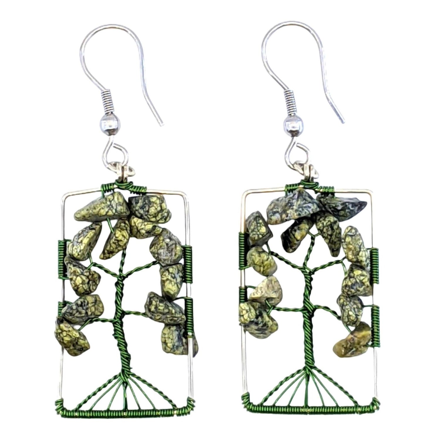 Greens Stella Beaded Earrings - A Thread of Hope Guatemalan Fair Trade