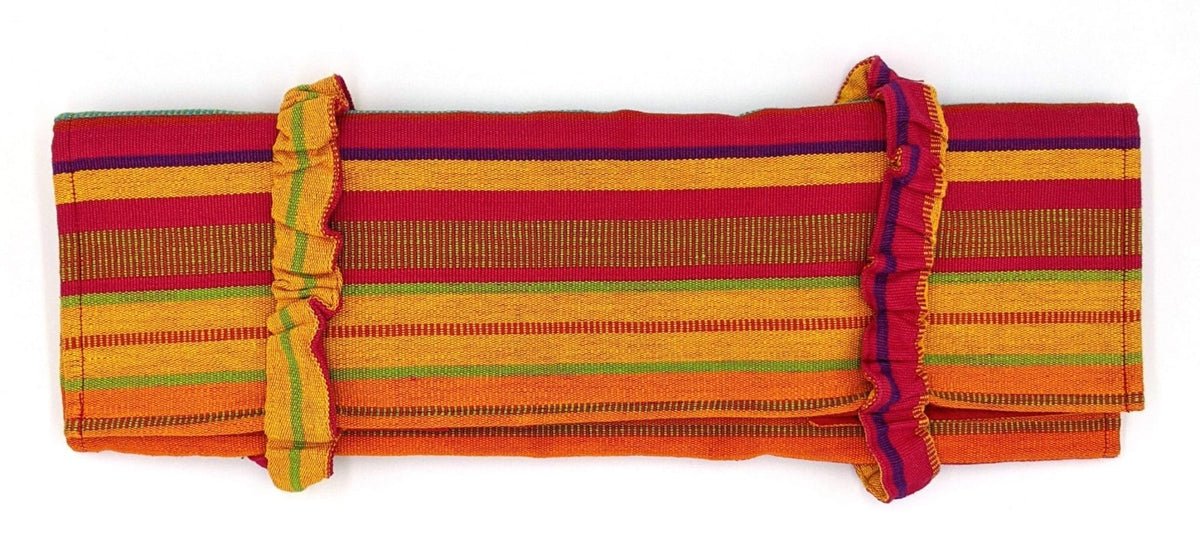 Handwoven Cotton Knitting Needle Organizer - Crafts Bag (can also be used for paint brushes or other craft tools) - A Thread of Hope Guatemalan Fair Trade