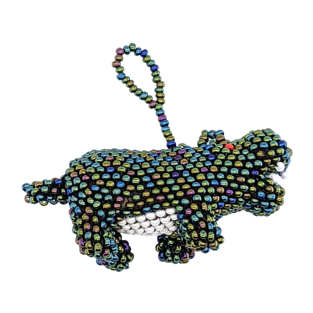 Hippopotamus Beaded Ornament - A Thread of Hope Guatemalan Fair Trade
