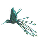 Hummingbird Beaded Ornament - Greens - A Thread of Hope Guatemalan Fair Trade