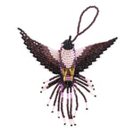 Hummingbird Beaded Ornament - Purples - A Thread of Hope Guatemalan Fair Trade