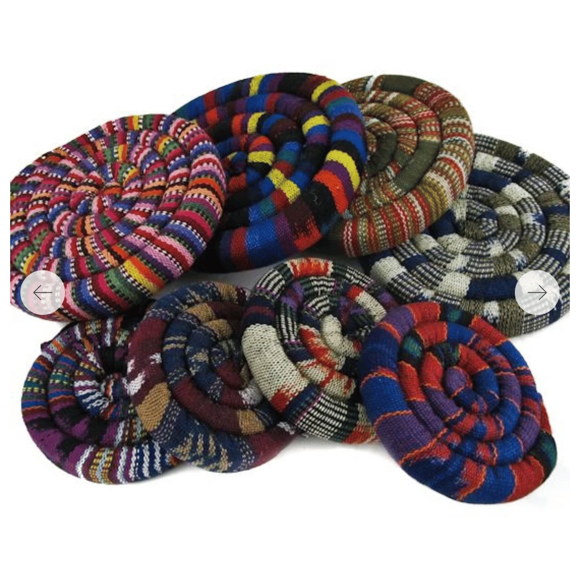 Microwavable Spiral Spiced Trivet - Small - A Variety of Colors - A Thread of Hope Guatemalan Fair Trade
