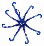 Octopus Beaded Ornament - Sapphire Blue - A Thread of Hope Guatemalan Fair Trade