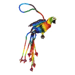 Parrot Beaded Ornament - Rainbow with Red Crystals - A Thread of Hope Guatemalan Fair Trade