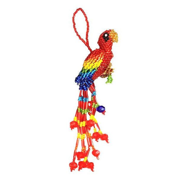 Parrot (Large) Beaded Ornament - A Thread of Hope Guatemalan Fair Trade