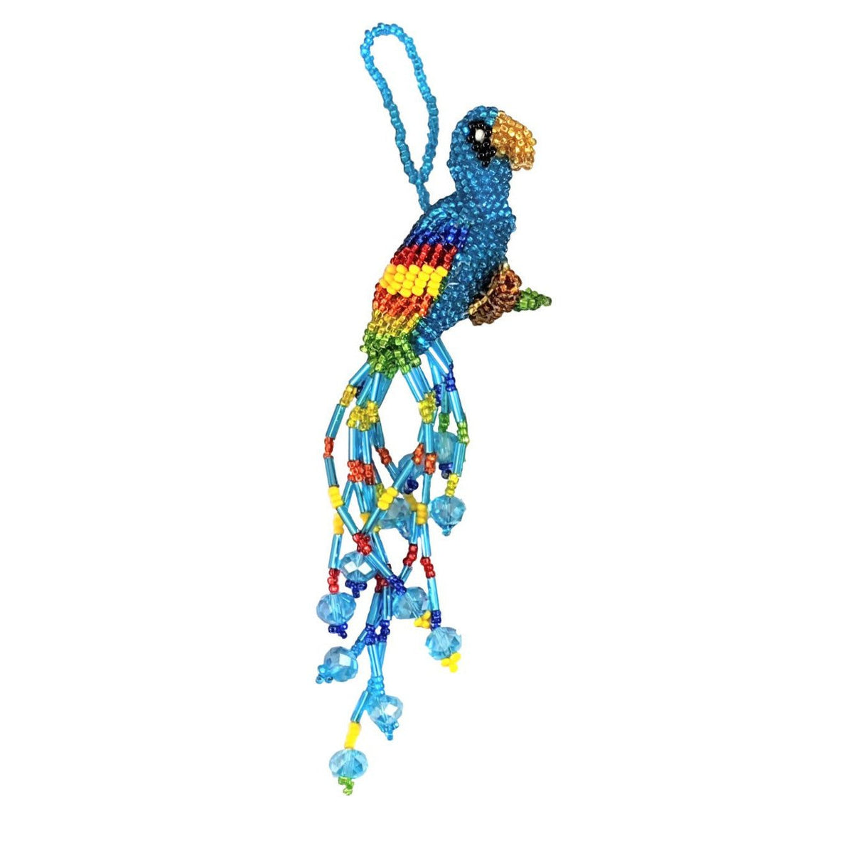 Parrot (Large) Beaded Ornament - A Thread of Hope Guatemalan Fair Trade