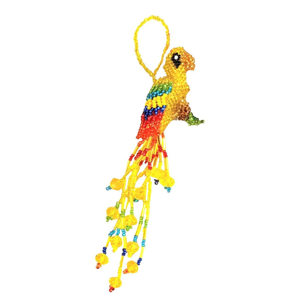 Parrot (Large) Beaded Ornament - A Thread of Hope Guatemalan Fair Trade