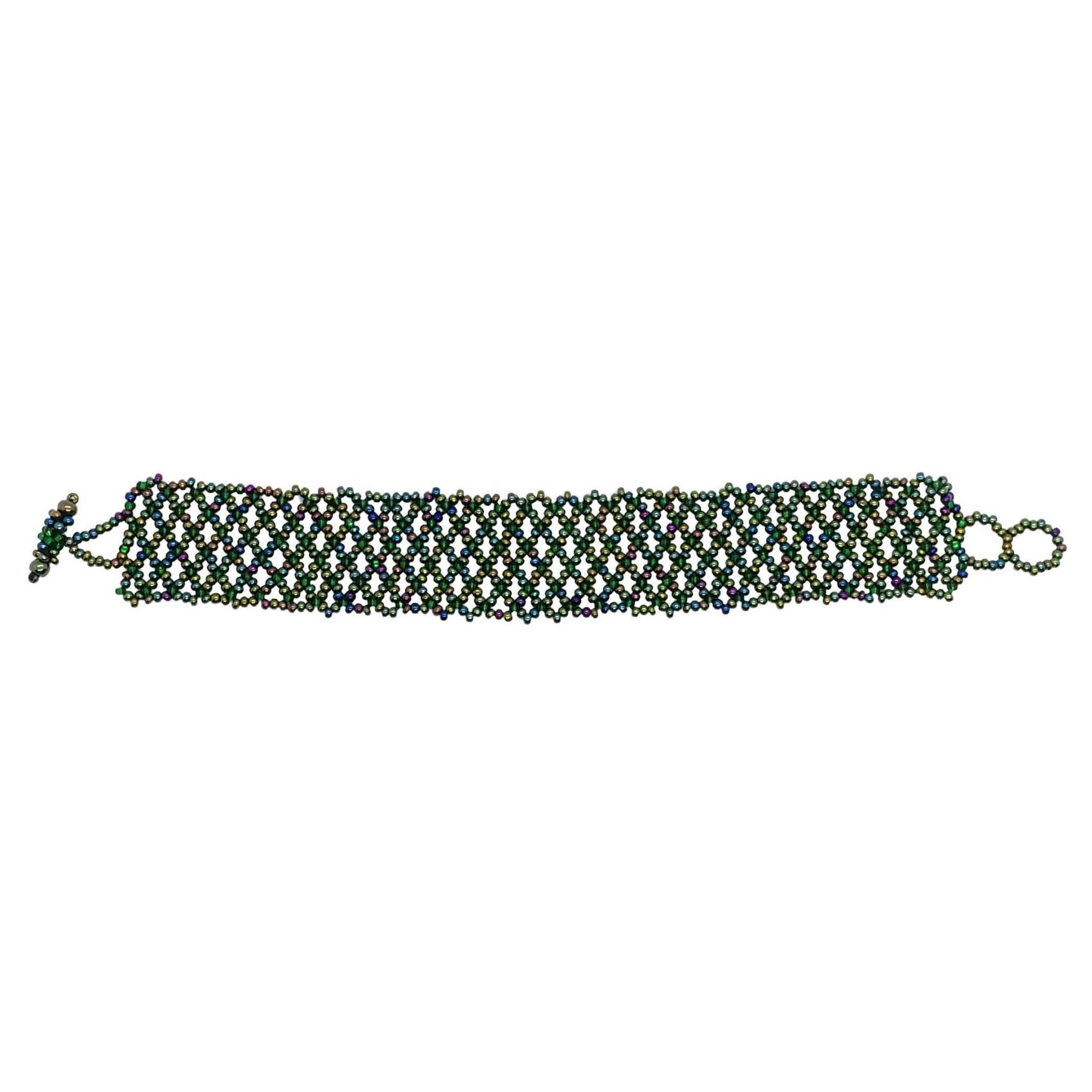 Peacock Green Laura Beaded Bracelet - A Thread of Hope Guatemalan Fair Trade