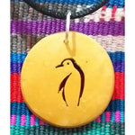 Penguin Coco Spirit Hand - Carved Coconut Shell Necklace - A Thread of Hope Guatemalan Fair Trade