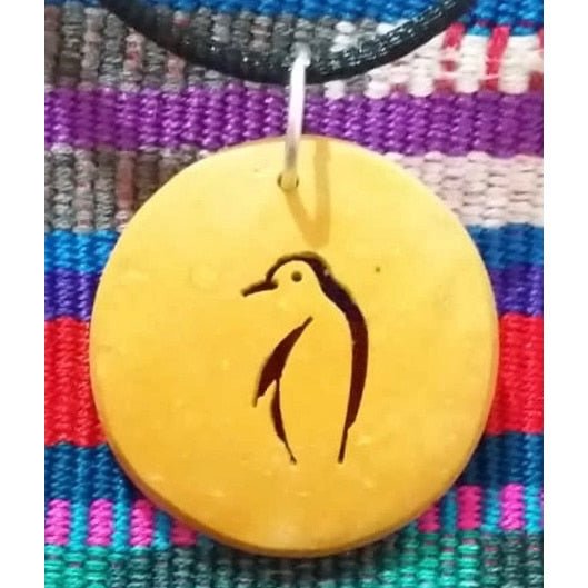 Penguin Coco Spirit Hand - Carved Coconut Shell Necklace - A Thread of Hope Guatemalan Fair Trade