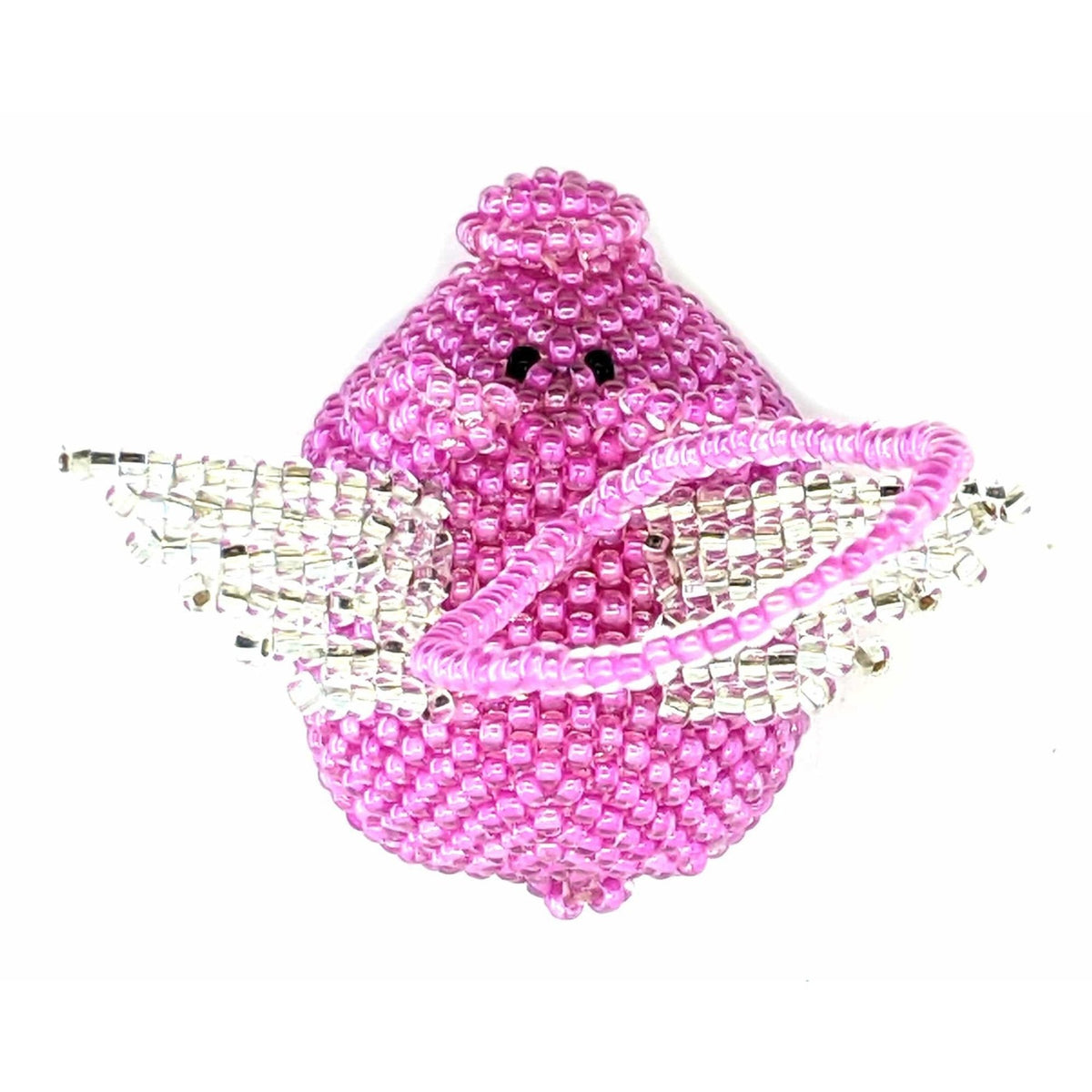 Pig with Wings Beaded Ornament - Pink - A Thread of Hope Guatemalan Fair Trade