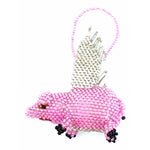 Pig with Wings Beaded Ornament - Pink Long - A Thread of Hope Guatemalan Fair Trade