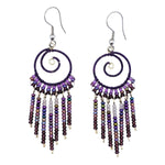 Purples Adriana Beaded Earrings - A Thread of Hope Guatemalan Fair Trade
