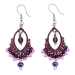 Purples and Pink Catarina Beaded Earrings - A Thread of Hope Guatemalan Fair Trade