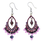 Purples and Pink Catarina Beaded Earrings - A Thread of Hope Guatemalan Fair Trade