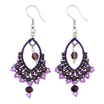 Purples Catarina Beaded Earrings - A Thread of Hope Guatemalan Fair Trade