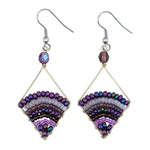 Purples Miranda Beaded Earrings - A Thread of Hope Guatemalan Fair Trade