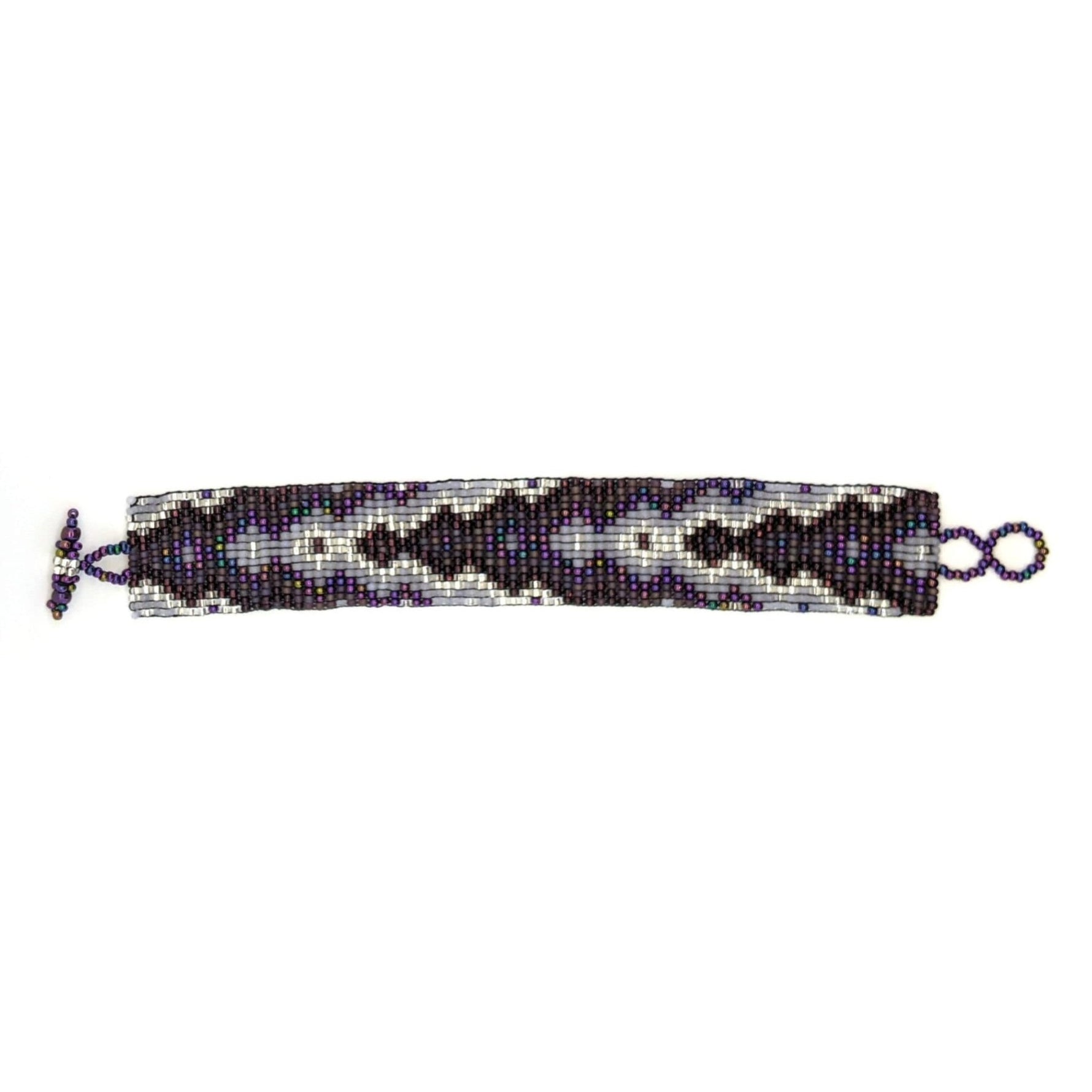Purples Pine Trees Beaded Bracelet - A Thread of Hope Guatemalan Fair Trade