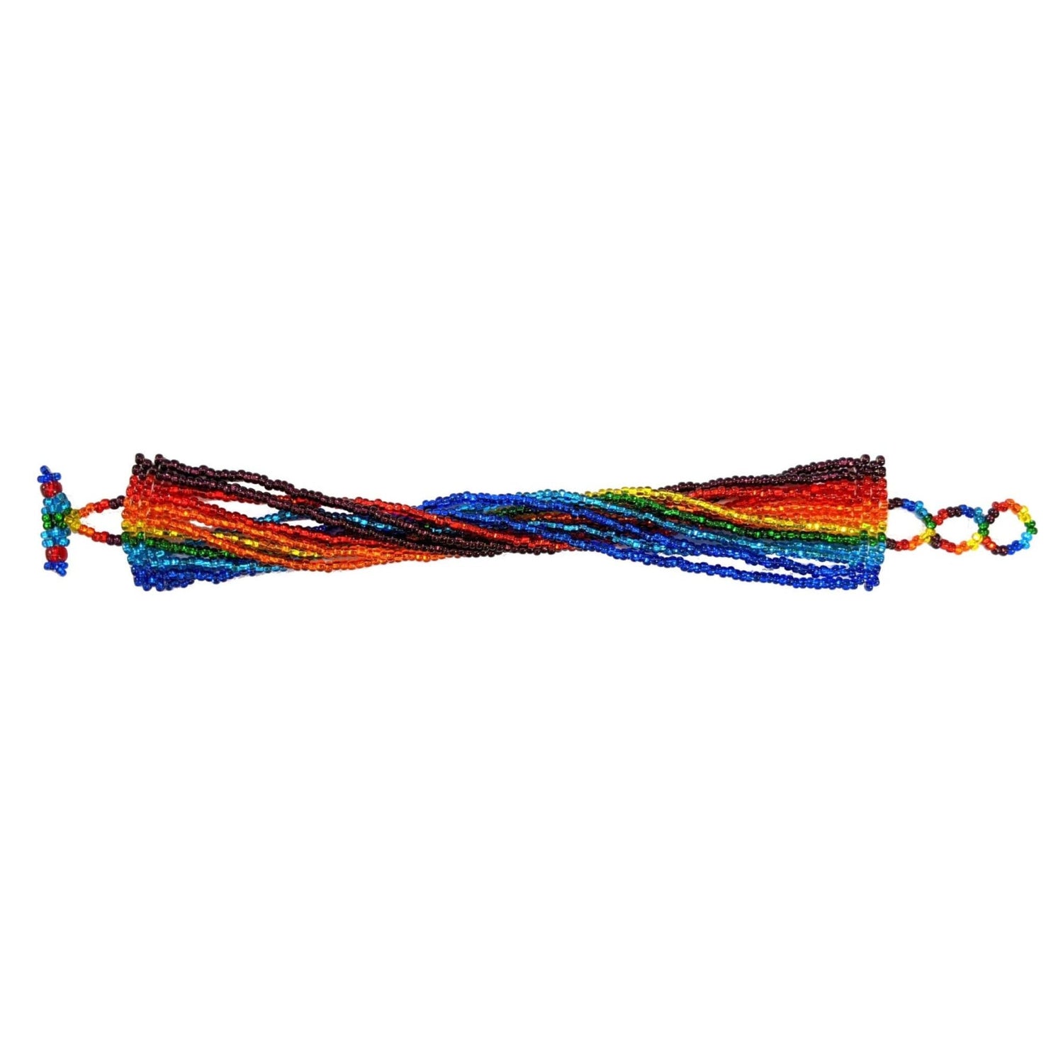 Rainbow 12 - Strand Beaded Bracelet - A Thread of Hope Guatemalan Fair Trade