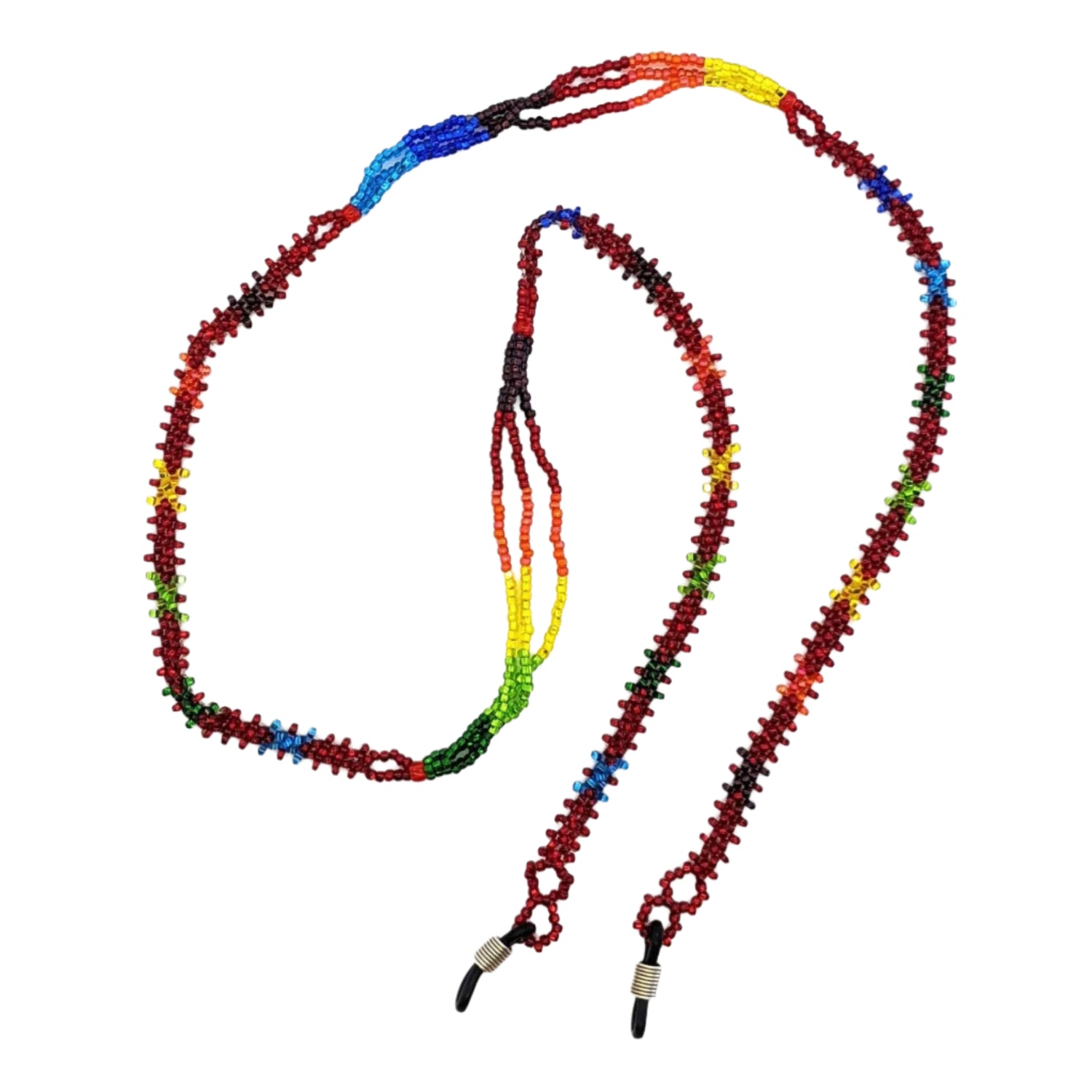 Rainbow Beaded Glasses Holder - A Thread of Hope Guatemalan Fair Trade